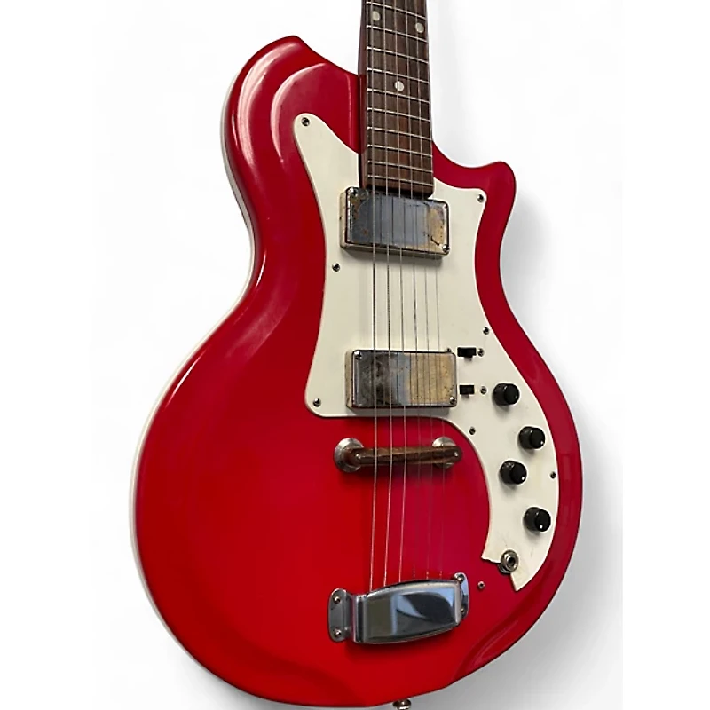 Used Airline Res-0-Glass Candy Apple Red Solid Body Electric Guitar
