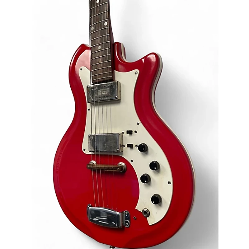Used Airline Res-0-Glass Candy Apple Red Solid Body Electric Guitar