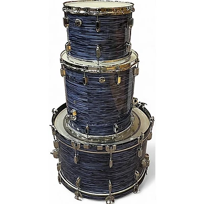 Used Pearl 3 piece President Series BLUE OYSTER Drum Kit