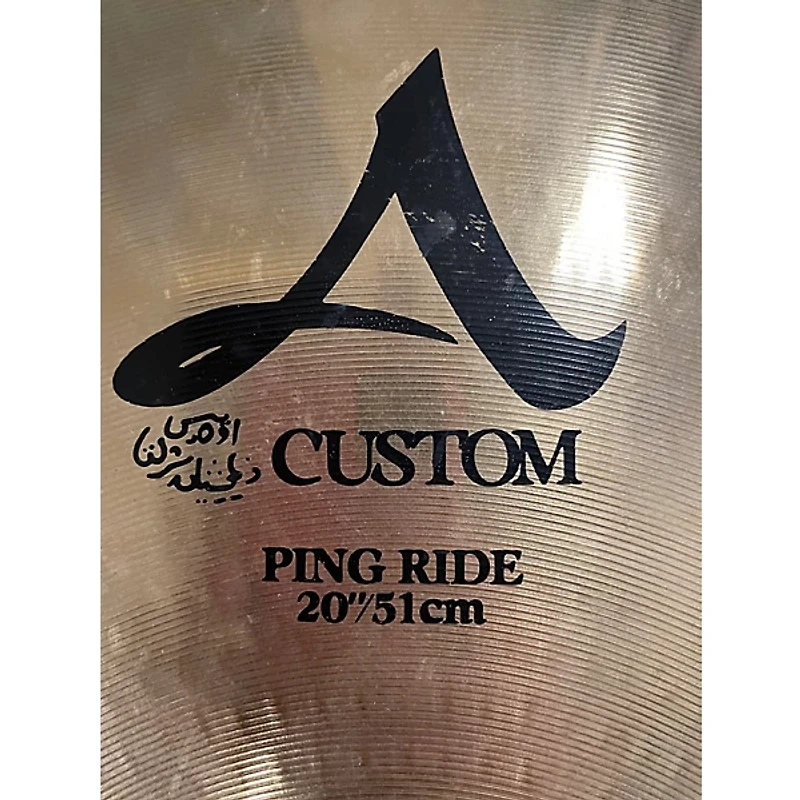 Used Zildjian 20in A Custom Ping Ride Cymbal