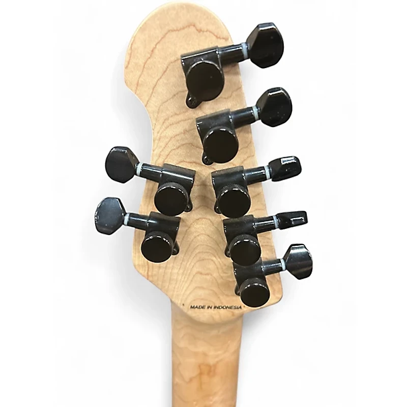 Used Sterling by Music Man John Petrucci JP157 7 String Black Solid Body Electric Guitar