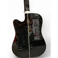 Used Zager ZAD80CE Black Acoustic Electric Guitar