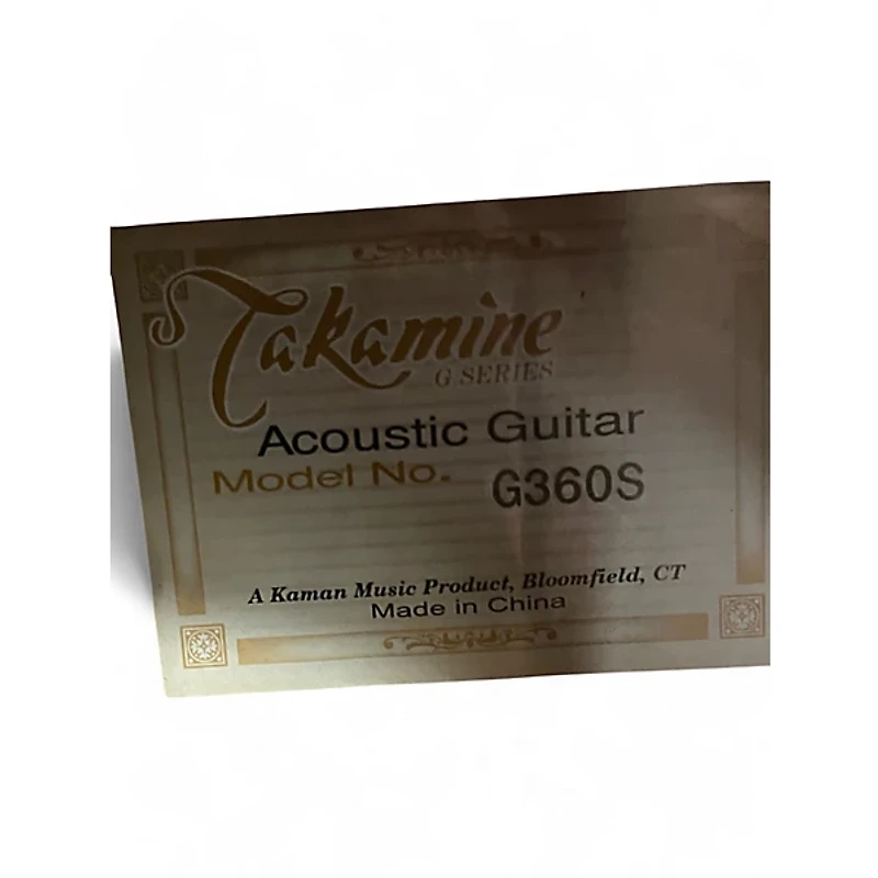 Used Takamine G360S Natural Acoustic Guitar