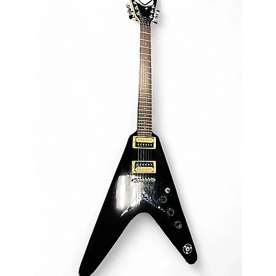 Used Dean V Stealth Black Solid Body Electric Guitar