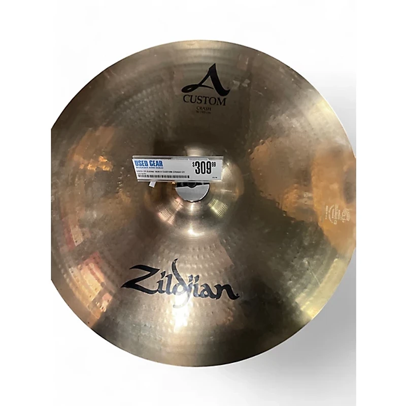 Used Zildjian 16in A Custom Crash Cymbal