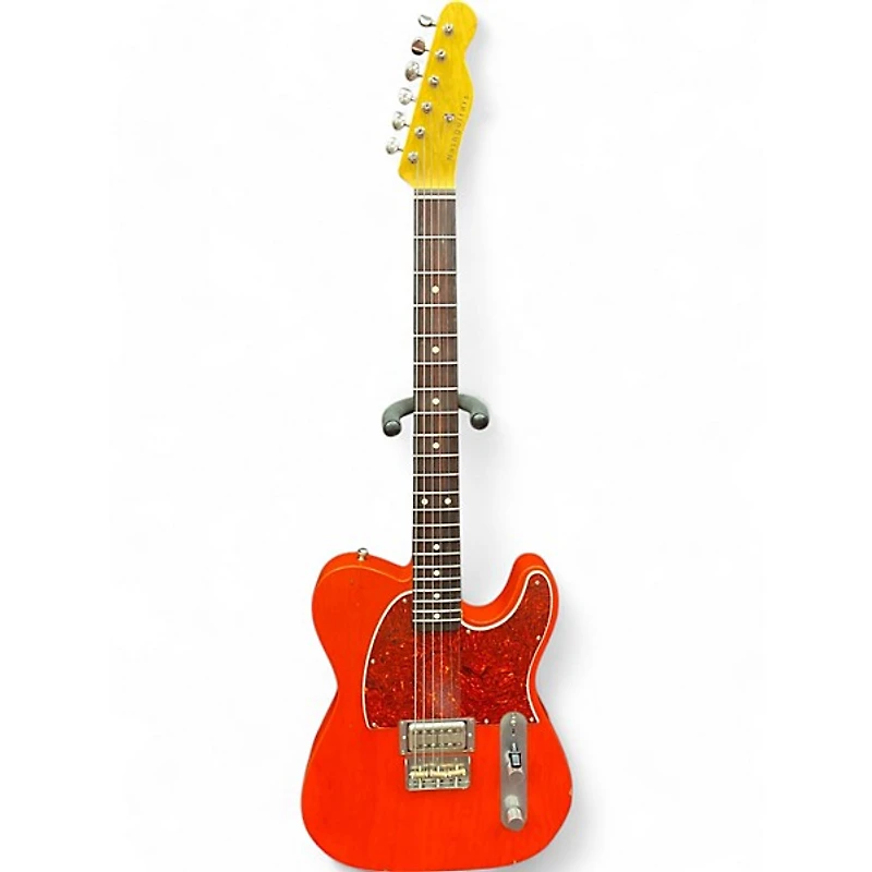 Used Nash Guitars E14B Clear Orange Solid Body Electric Guitar