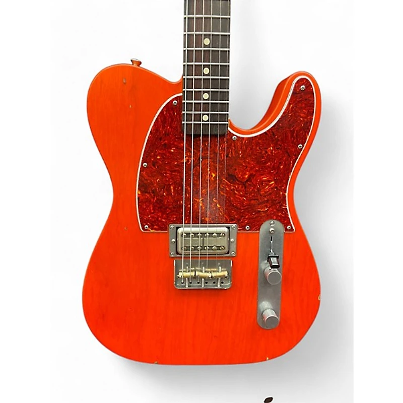 Used Nash Guitars E14B Clear Orange Solid Body Electric Guitar