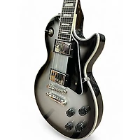 Used Epiphone Les Paul Custom Black and Silver Solid Body Electric Guitar