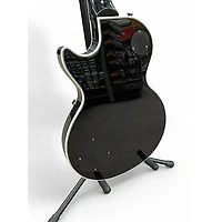 Used Epiphone Les Paul Custom Black and Silver Solid Body Electric Guitar