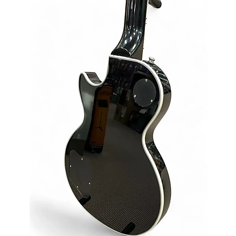 Used Epiphone Les Paul Custom Black and Silver Solid Body Electric Guitar