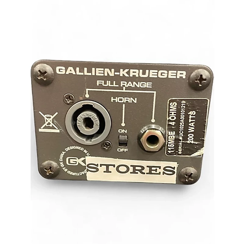 Used Gallien-Krueger 115MBE-II 1x15 Bass Cabinet