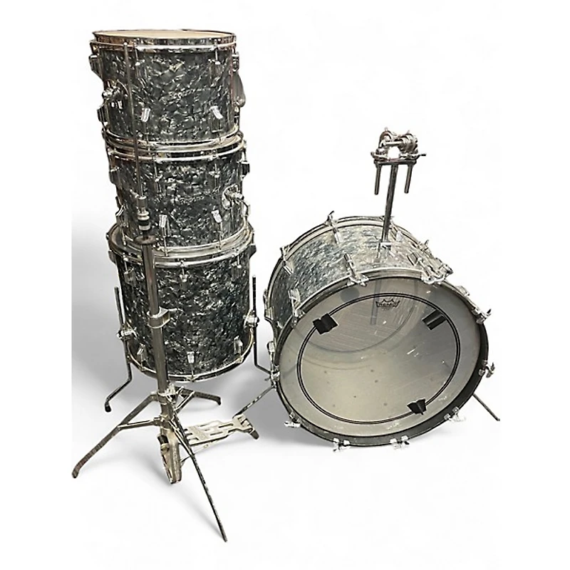 Used Rogers 4 Piece Fullerton era shell pack 22 13 14 16 Oyster Pearl Drum Kit