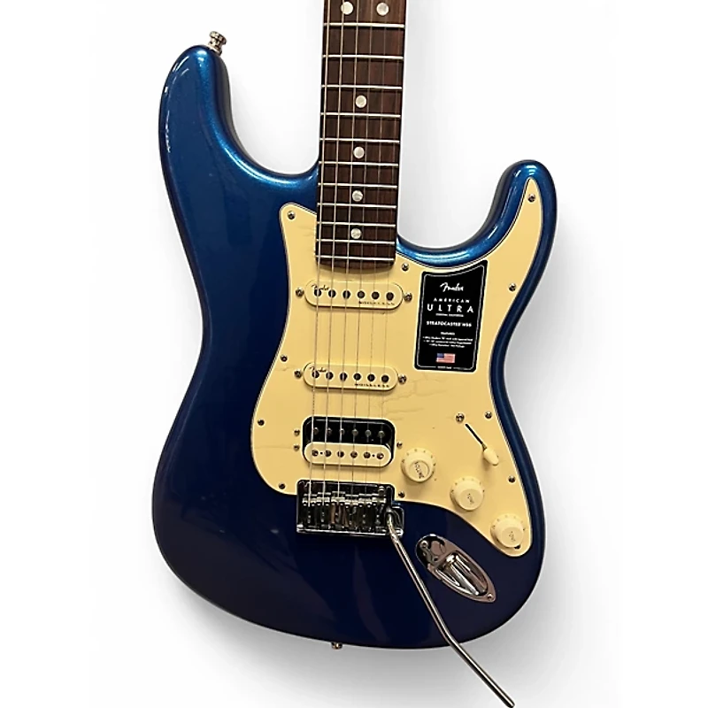 Used Fender American Ultra Stratocaster COBRA BLUE Solid Body Electric Guitar