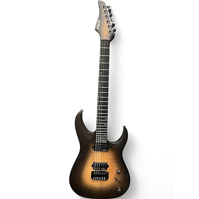 Used Schecter Guitar Research Banchee Mach 6 Ember Burst Solid Body Electric Guitar
