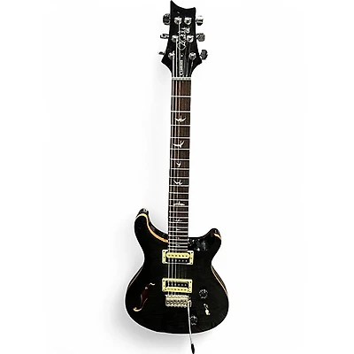 Used PRS SE Custom 22 Semi-Hollowbody Trans Black Hollow Body Electric Guitar