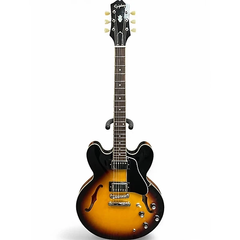 Used Epiphone ES335 2 Tone Sunburst Hollow Body Electric Guitar
