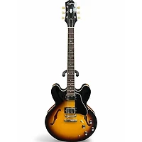 Used Epiphone ES335 2 Tone Sunburst Hollow Body Electric Guitar