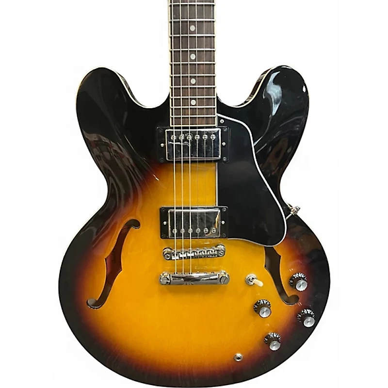 Used Epiphone ES335 2 Tone Sunburst Hollow Body Electric Guitar