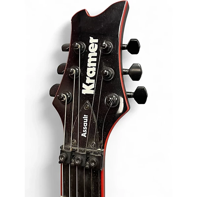 Used Kramer Assault Black and Red Solid Body Electric Guitar
