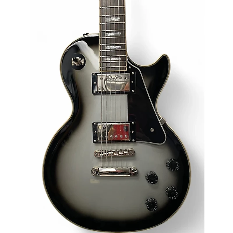 Used Epiphone Les Paul Custom Silverburst Solid Body Electric Guitar