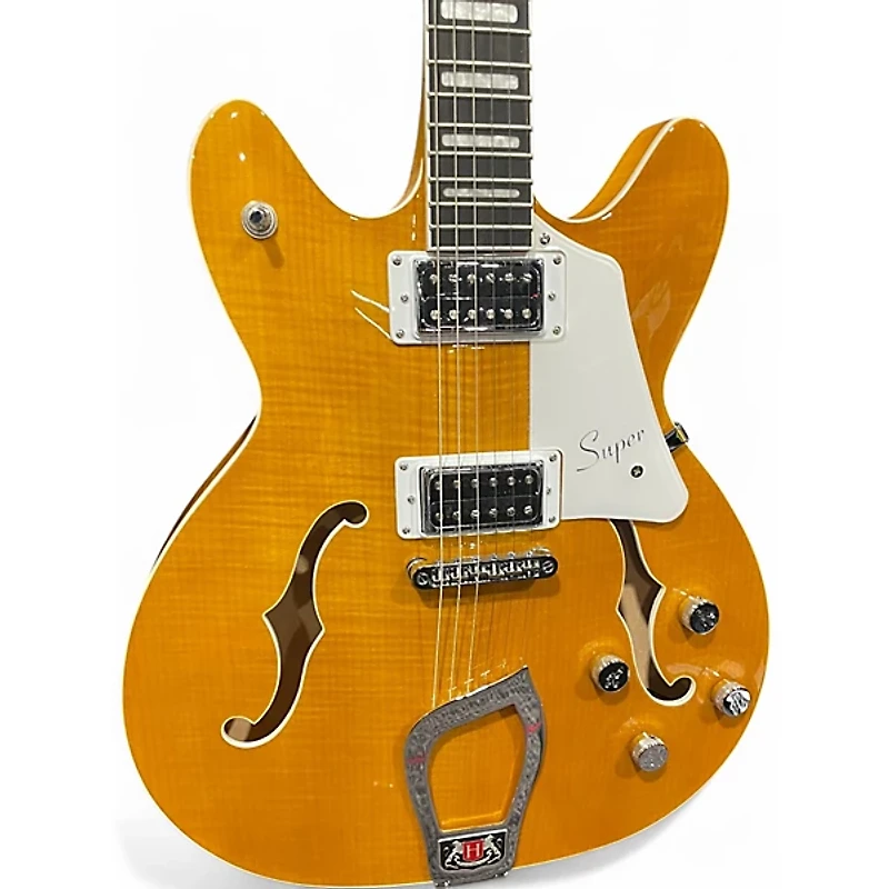 Used Hagstrom SUPER VIKING Natural Hollow Body Electric Guitar