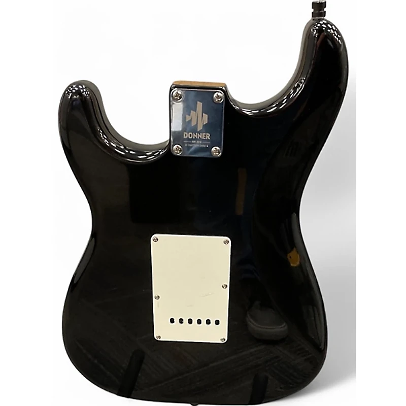 Used Donner SEEKER SERIES Black and White Solid Body Electric Guitar