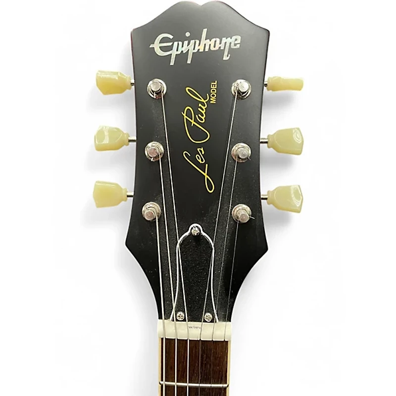 Used Epiphone 1959 Reissue Les Paul Standard Aged Dark Cherry Burst Solid Body Electric Guitar