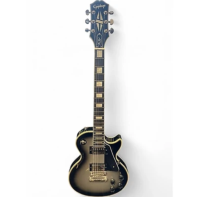 Used Epiphone Les Paul Custom Silver Burst Solid Body Electric Guitar