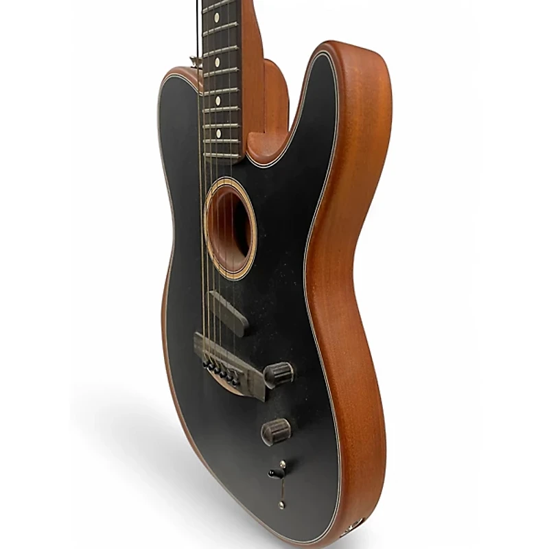 Used Fender American Acoustasonic Telecaster Black Acoustic Electric Guitar