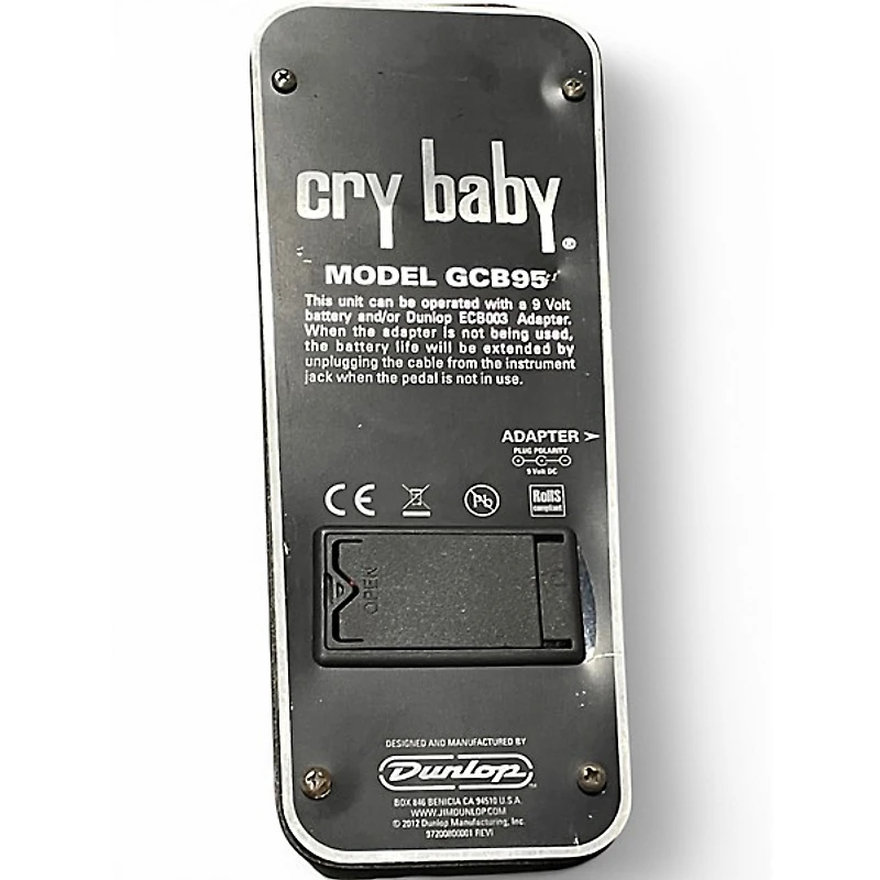 Used Dunlop GCB95 Original Crybaby Wah Effect Pedal