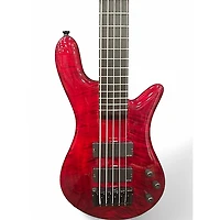 Used Spector Bantam 5  Trans Red Electric Bass Guitar