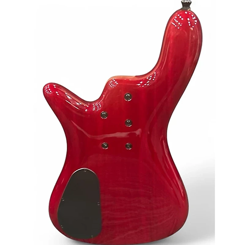 Used Spector Bantam 5  Trans Red Electric Bass Guitar