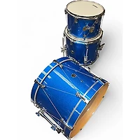 Used Weltch Tuning Systems 3 Piece EPIPHANY  BLUE SPARKLE Drum Kit