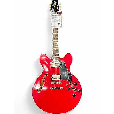 Used Hamer echotone Red Hollow Body Electric Guitar