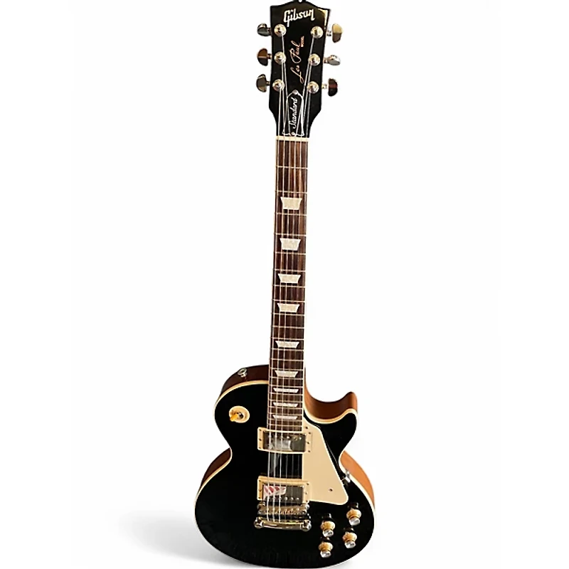 Used Gibson Les Paul Standard Black Solid Body Electric Guitar