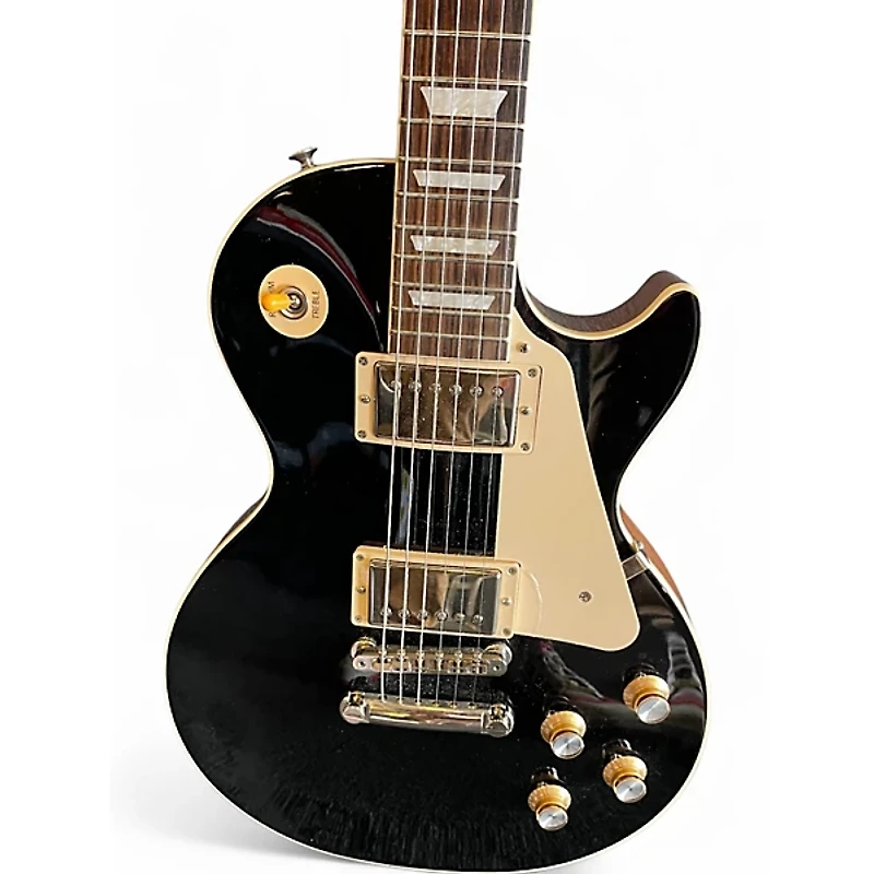 Used Gibson Les Paul Standard Black Solid Body Electric Guitar