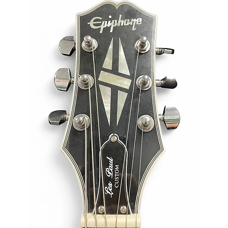 Used Epiphone Les Paul Custom Silverburst Solid Body Electric Guitar