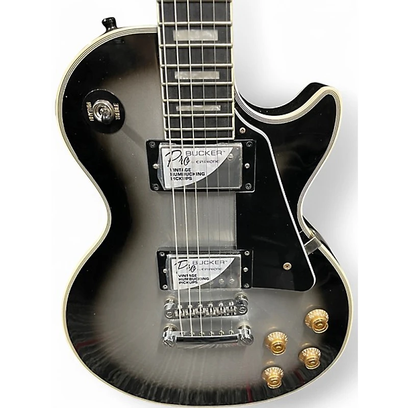 Used Epiphone Les Paul Custom Silverburst Solid Body Electric Guitar