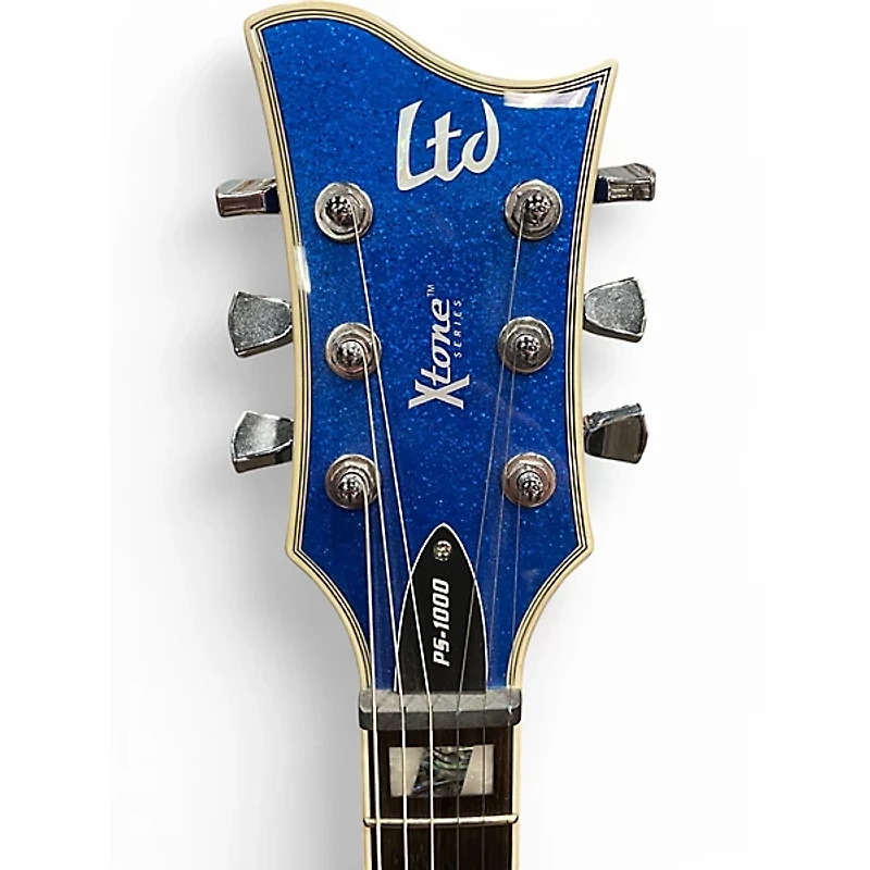 Used ESP LTD PS1000 Sparkle Blue Hollow Body Electric Guitar