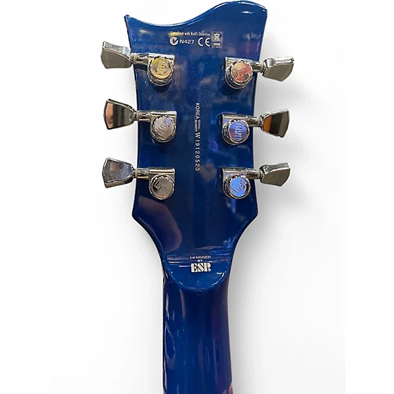 Used ESP LTD PS1000 Sparkle Blue Hollow Body Electric Guitar