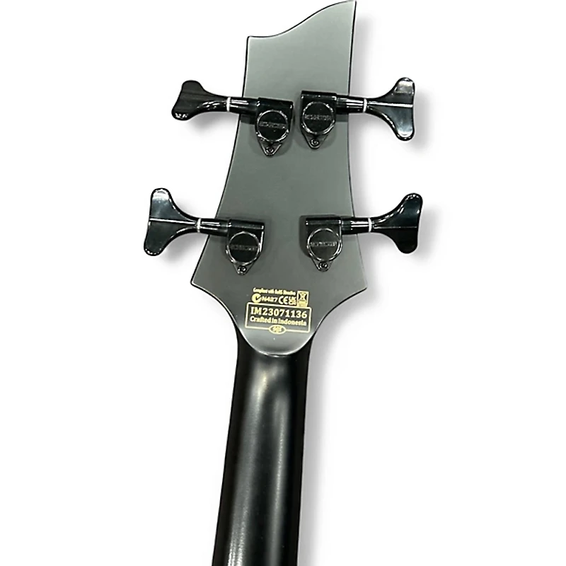 Used Schecter Guitar Research Stiletto Stealth-4 Black Electric Bass Guitar