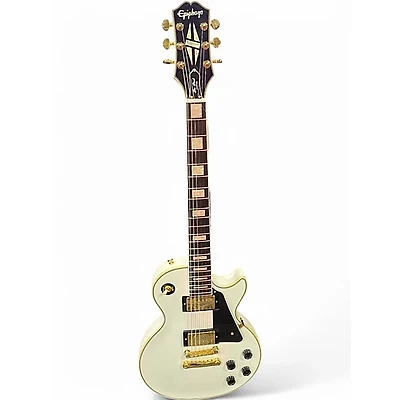 Used Epiphone Les Paul Custom Alpine White Solid Body Electric Guitar