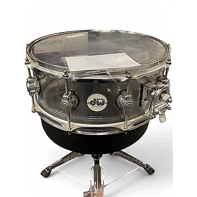Used DW 14X5.5 Design Series Acrylic Snare Clear Drum