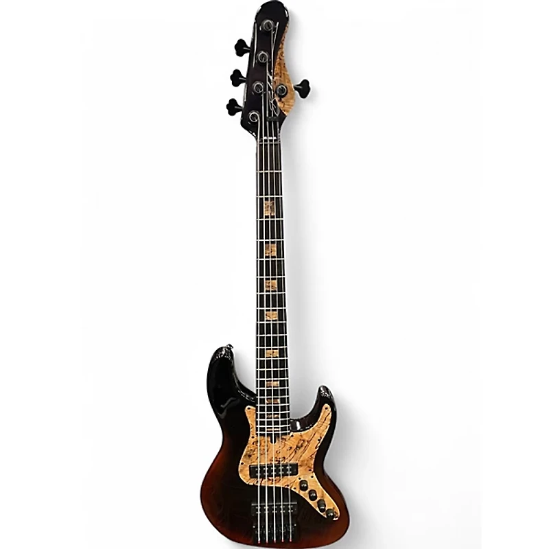 Used Brubaker JXB-USA-5 RUST BURST Electric Bass Guitar