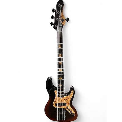 Used Brubaker JXB-USA-5 RUST BURST Electric Bass Guitar