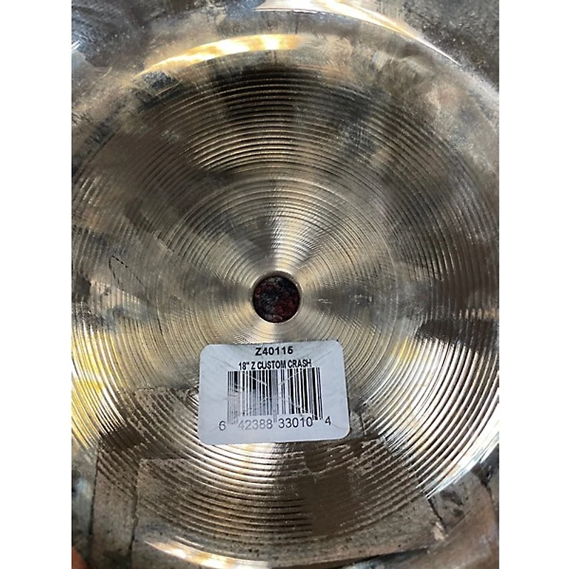 Used Zildjian 18in Z CUSTOM CRASH Cymbal