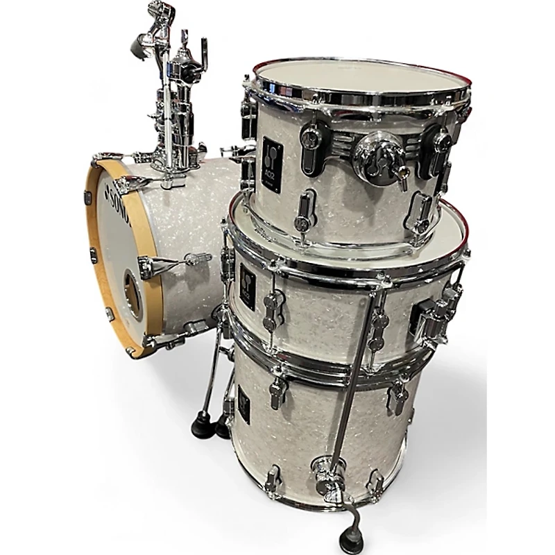 Used SONOR 4 Piece AQ2 SAFARI WHITE MARINE PEARL Drum Kit