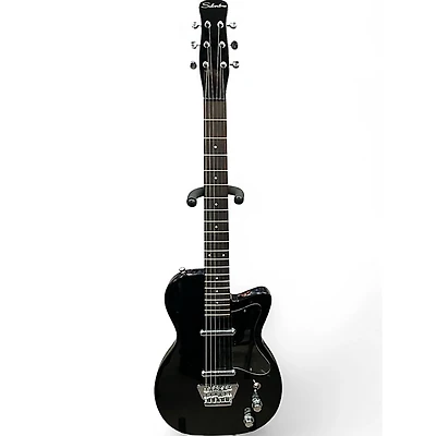 Used Silvertone 1303/U2 Reissue Black Solid Body Electric Guitar