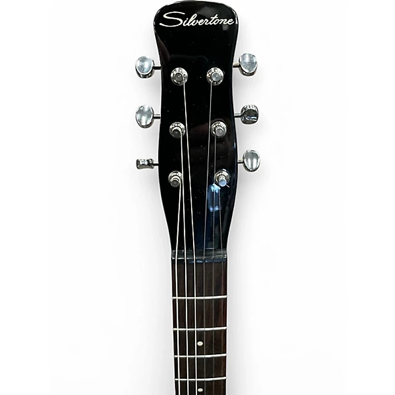 Used Silvertone 1303/U2 Reissue Black Solid Body Electric Guitar