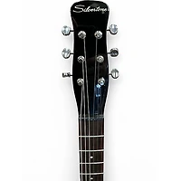Used Silvertone 1303/U2 Reissue Black Solid Body Electric Guitar
